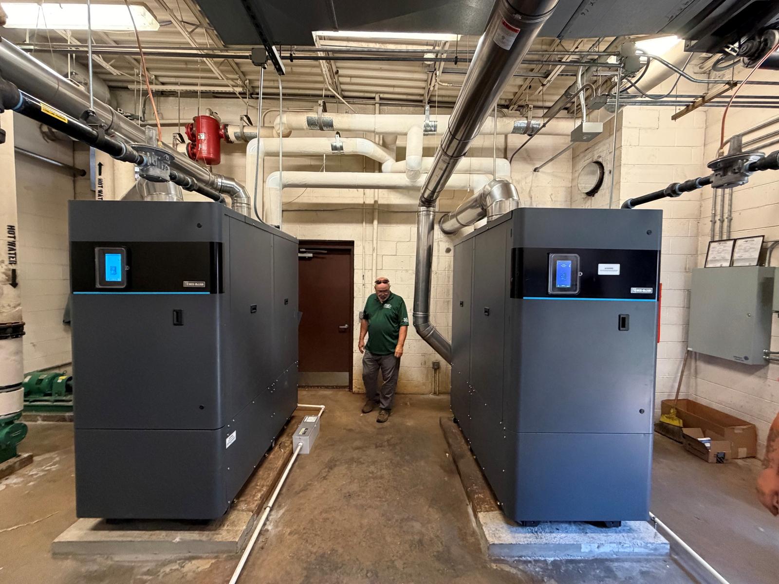 Weil-McLain condensing boilers installed at a Stokes County, NC school