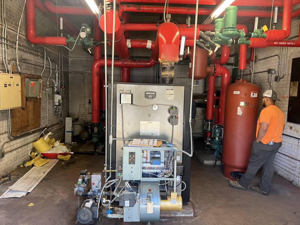 Combustion analysis being performed to improve boiler efficiency